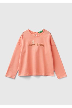 تیشرت نارنجی بچه گانه رگولار United Colors of Benetton - کد 849109668