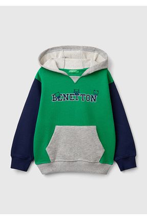 سوئیشرت سبز بچه گانه چاپی United Colors of Benetton - کد 849116151