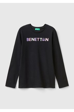 تیشرت مشکی بچه گانه رگولار United Colors of Benetton - کد 849109517