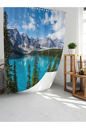 پرده حمام آبی 1 Tropikhome - کد 809657473