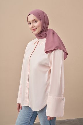 شال صورتی زنانه پنبه ای ARMANDA - کد 849125544