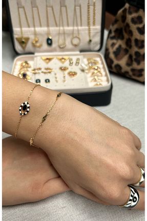دستبند نقره طلائی زنانه 925 عیار PiaCo - کد 849119380