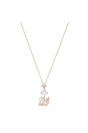 گردنبند جواهر سفید زنانه سنگ Swarovski - کد 6605726