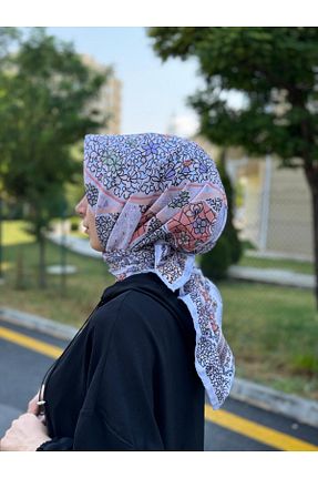 دستمال گردن صورتی زنانه پنبه ای MONOOR - کد 849134098