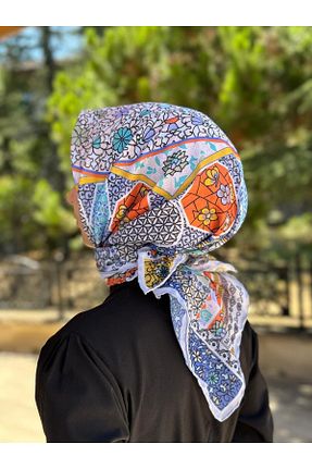 دستمال گردن نارنجی زنانه پنبه ای MONOOR - کد 849134540