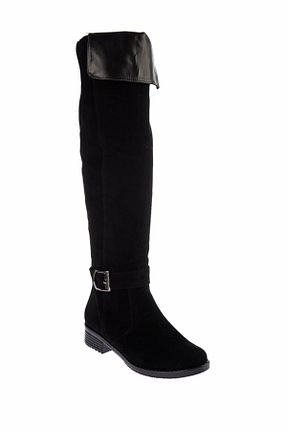 چکمه مشکی زنانه جیر Fox Shoes - کد 4077036