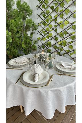 رومیزی طلائی کتان Decamor home - کد 333906301