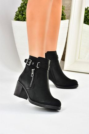 بوت / نیم بوت مشکی زنانه جیر Fox Shoes - کد 156439831