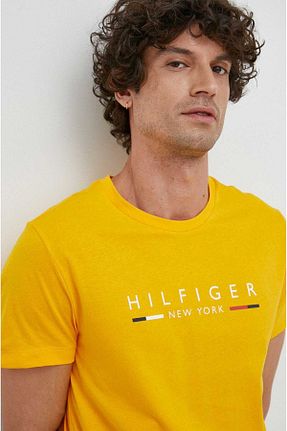 تیشرت زرد مردانه اسلیم فیت Tommy Hilfiger - کد 849136755