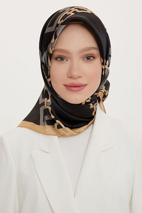 روسری زرشکی کرپ ساتن ابریشم Armine - کد 264108610