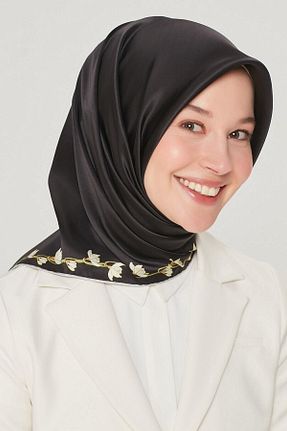 روسری زرشکی کرپ ساتن ابریشم Armine - کد 260115709