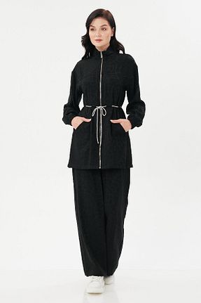 ست بالاتنه و پائین تنه حجاب مشکی زنانه گشاد Jupe - کد 840447162