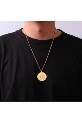 گردنبند استیل ( فولاد ) طلائی زنانه استیل ضد زنگ Alsade - کد 841095639