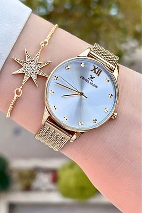 ساعت مچی طلائی زنانه 31-34 میلی متر Daniel Klein - کد 848782796