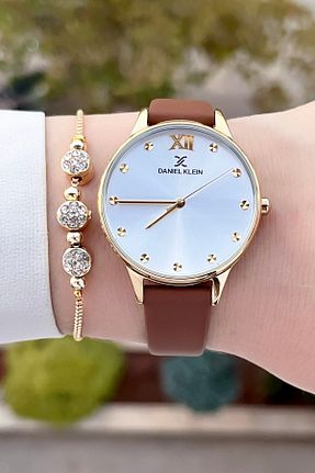 ساعت مچی قهوه ای زنانه 31-34 میلی متر Daniel Klein - کد 848810561