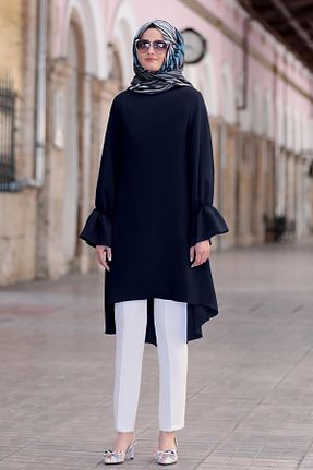ست بالاتنه و پائین تنه حجاب سرمه ای زنانه Çan ELBENMODA - کد 848755200