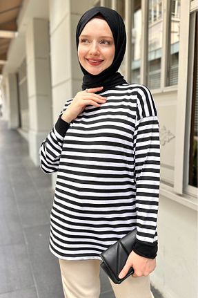 تونیک حجاب مشکی زنانه بافت Gizce - کد 848842417