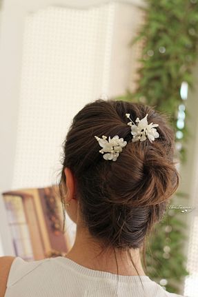 تاج سفید زنانه سنگ کریستال Elen Tasarım - کد 749184736