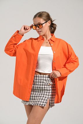 پیراهن نارنجی زنانه اورسایز thepery - کد 848866588
