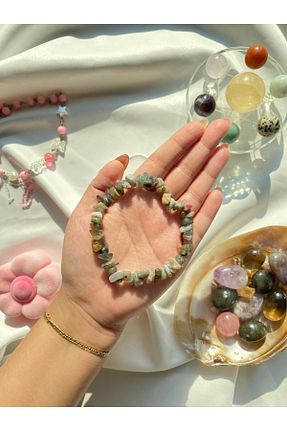 دستبند جواهر طوسی زنانه سنگ طبیعی Wisevelya - کد 848861096