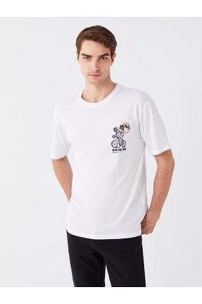 تیشرت سفید مردانه Relaxed LC Waikiki - کد 816864775