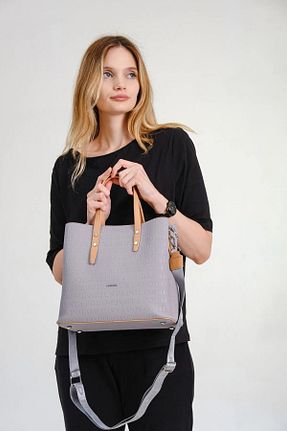 کیف دستی طوسی زنانه ابعاد بزرگ Just Polo - کد 474790067