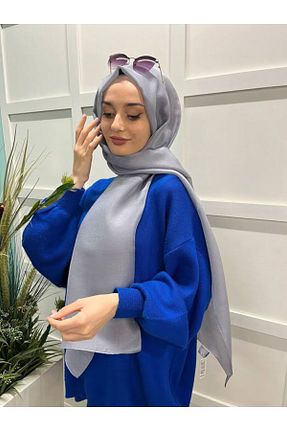 شال طوسی زنانه پلی استر Siyane - کد 714588698
