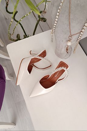 کفش مجلسی بژ زنانه پاشنه ضخیم LA CALZATURE - کد 847107962