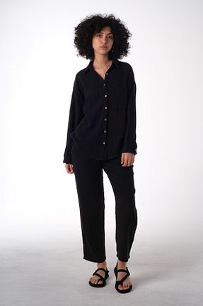 شلوار مشکی زنانه پارچه Lavanken - کد 849016468