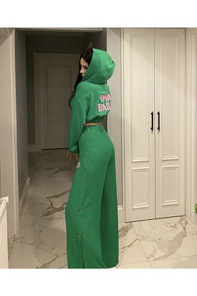 ست بالاتنه و پائین تنه سبز زنانه بافتنی İambabydesign - کد 263635165