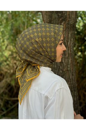 دستمال گردن خاکی زنانه پنبه ای MONOOR - کد 849043016