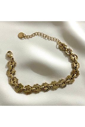 دستبند استیل (فولاد) طلائی زنانه استیل (فولاد) Güliz Aksesuar - کد 849041305