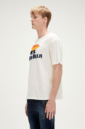 تیشرت اسپرت سفید مردانه Fitted Bad Bear - کد 683254683