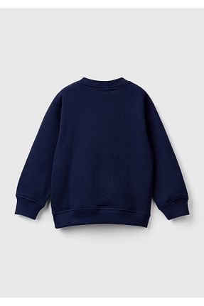 سوئیشرت سرمه ای بچه گانه چاپی United Colors of Benetton - کد 849110388