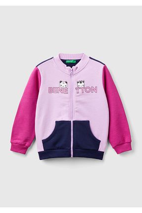 سوئیشرت بنفش بچه گانه چاپی United Colors of Benetton - کد 849110802