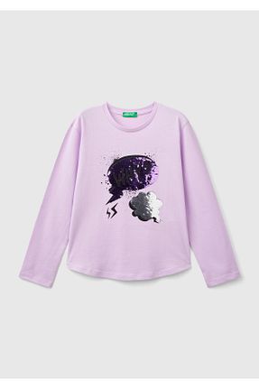 تیشرت بنفش بچه گانه رگولار United Colors of Benetton - کد 849109120