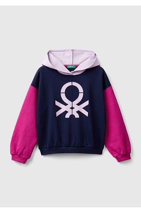 سوئیشرت سرمه ای بچه گانه چاپی United Colors of Benetton - کد 849115289