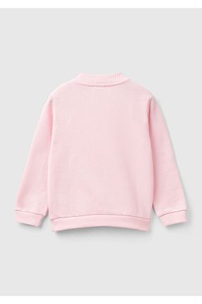سوئیشرت صورتی بچه گانه چاپی United Colors of Benetton - کد 849122754