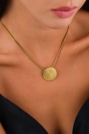 گردنبند استیل ( فولاد ) طلائی زنانه استیل (فولاد) PS ACCESSORİES - کد 841361138