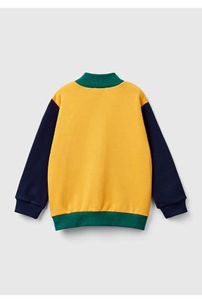 سوئیشرت زرد بچه گانه چاپی United Colors of Benetton - کد 849110509