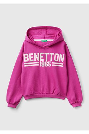 سوئیشرت صورتی بچه گانه چاپی United Colors of Benetton - کد 849110127
