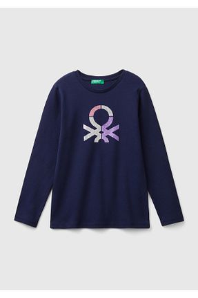 تیشرت سرمه ای بچه گانه رگولار United Colors of Benetton - کد 849125363
