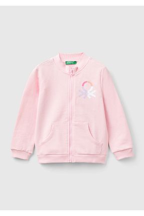 سوئیشرت صورتی بچه گانه چاپی United Colors of Benetton - کد 849122754