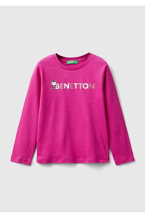 تیشرت صورتی بچه گانه رگولار United Colors of Benetton - کد 849109869