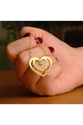 گردنبند نقره طلائی زنانه 925 عیار Indigo Takı - کد 849118890