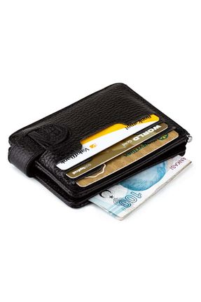 کیف پول مشکی مردانه سایز متوسط Anı Yüzük - کد 31301731