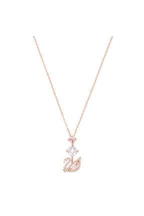 گردنبند جواهر سفید زنانه سنگ Swarovski - کد 6605726