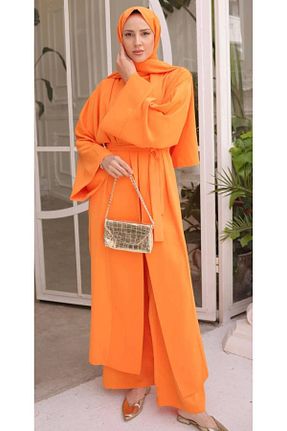 ست بالاتنه و پائین تنه حجاب نارنجی زنانه Relaxed CARLASTYLE - کد 833602720