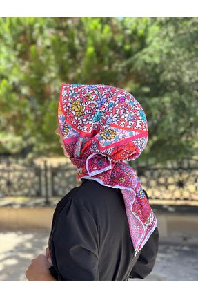 دستمال گردن صورتی زنانه پنبه ای MONOOR - کد 849133950