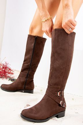 چکمه قهوه ای زنانه جیر Fox Shoes - کد 55613087